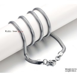 Αλυσίδα Τιτανίου Flat Snake Εξαιρετικής Ποιότητας