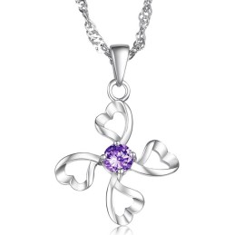 Κολιέ Τιτανίου Υψηλής Ποιότητας Με Επιπλατινωμένη Και Διαμάντι