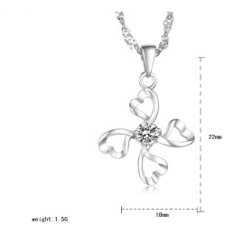 Κολιέ Τιτανίου Υψηλής Ποιότητας Με Επιπλατινωμένη Και Διαμάντι