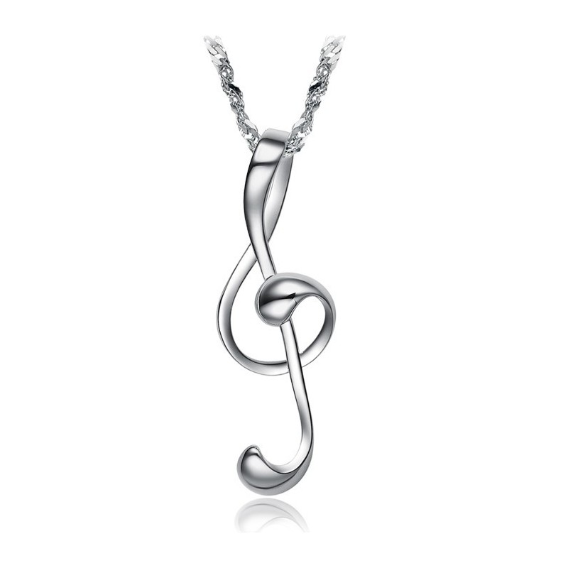 Αξιόπιστη Φήμη Γυναικείας Μουσικής Σημειογραφίας Κολιέ Τιτανίου Επιπλατινωμένο Με