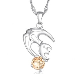 Εύκολο Στη Χρήση Γυναικείο Κολιέ Από Τιτάνιο Με Επιπλατινωμένη, Χωρίς Υποαλλεργικές Ουσίες