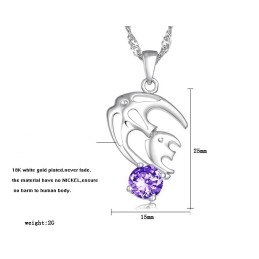 Εύκολο Στη Χρήση Γυναικείο Κολιέ Από Τιτάνιο Με Επιπλατινωμένη, Χωρίς Υποαλλεργικές Ουσίες