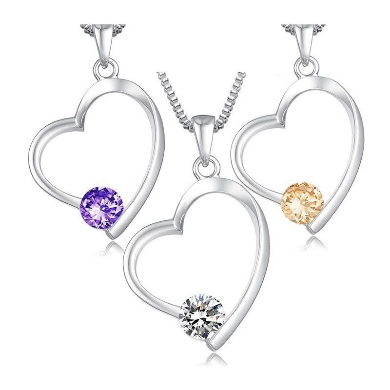 Γυναικείο Κολιέ Από Τιτάνιο Με Επιπλατινωμένη Και Διαμάντι, Μεγάλη Ποικιλία