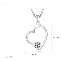 Γυναικείο Κολιέ Από Τιτάνιο Με Επιπλατινωμένη Και Διαμάντι, Μεγάλη Ποικιλία