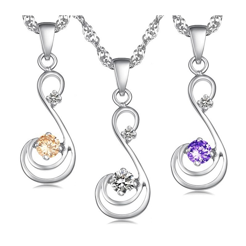 Γυναικείο Κολιέ Τιτανίου Με Επιπλατινωμένη Και Διαμάντι, Εγγυημένης Ποιότητας Και Ποσότητας