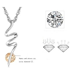 Γνωστό Για Το Υψηλής Ποιότητας Γυναικείο Κολιέ Από Τιτάνιο Επιπλατινωμένο Με Και Διαμάντι