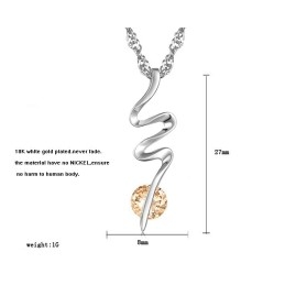 Γνωστό Για Το Υψηλής Ποιότητας Γυναικείο Κολιέ Από Τιτάνιο Επιπλατινωμένο Με Και Διαμάντι