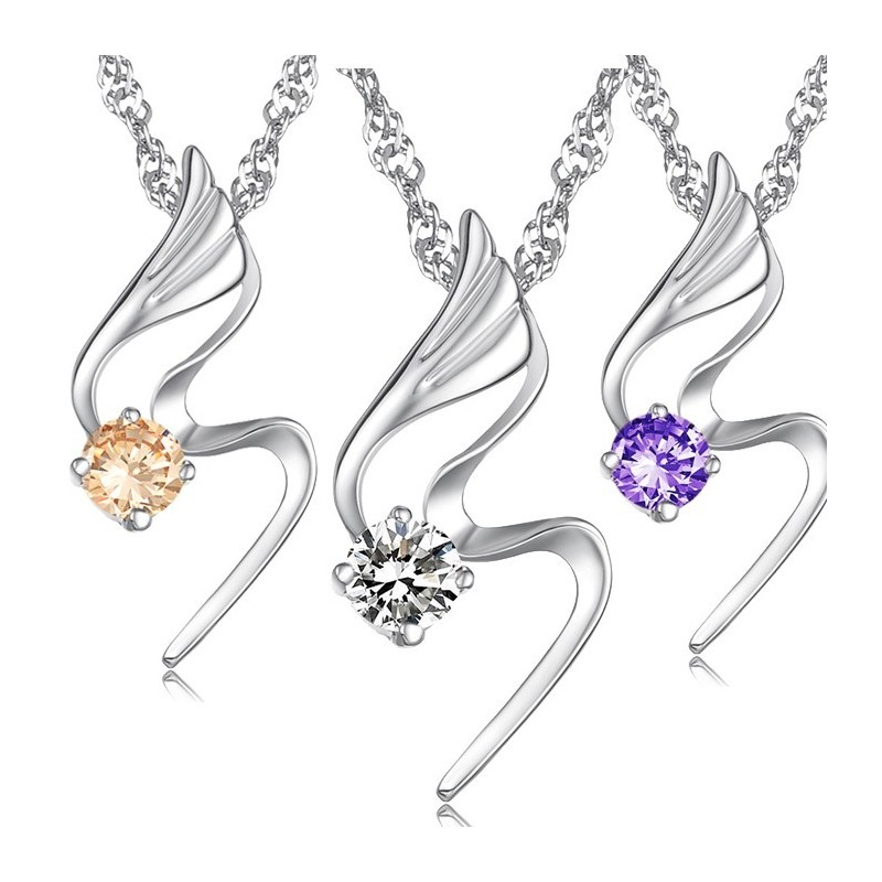 Αξιόπιστη Ποιοτική Γυναικεία Επιπλατινωμένη Κολιέ Τιτανίου Με Διαμάντι