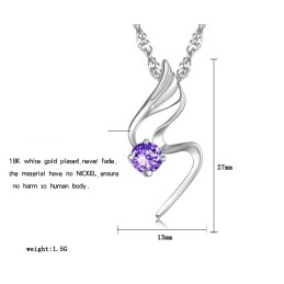 Αξιόπιστη Ποιοτική Γυναικεία Επιπλατινωμένη Κολιέ Τιτανίου Με Διαμάντι