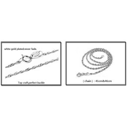 Γυναικείο Κολιέ Τιτανίου Με Επιπλατινωμένη Και Στρας, Εγγυημένης Ποιότητας Και Ποσότητας