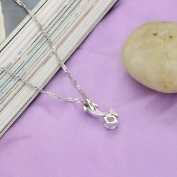 Κολιέ Τιτανίου Με Επιπλατινωμένο Πλατίνα Σε Σχήμα Δελφινιού, Εγγυημένης Ποιότητας Και Ποσότητας, Με Διαμάντια
