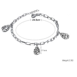 Γυναικείο Κολιέ Ποδιού Από Τιτάνιο Με Επιπλατινωμένη Επένδυση Υψηλής Ποιότητας