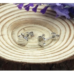 Εύχρηστα Γυναικεία Σκουλαρίκια Από Τιτάνιο Με Επιπλατινωμένο Σε Σχήμα Μήλου