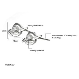 Υψηλής Ποιότητας Γυναικεία Σκουλαρίκια Από Τιτάνιο Με Επιπλατινωμένη Και Υποαλλεργικά Στοιχεία