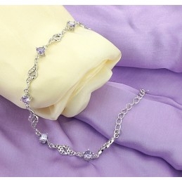 Βραχιόλι Τιτανίου Εξαιρετικής Ποιότητας Με Επιπλατινωμένη Και Διαμάντι