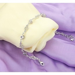 Βραχιόλι Τιτανίου Εξαιρετικής Ποιότητας Με Επιπλατινωμένη Και Διαμάντι