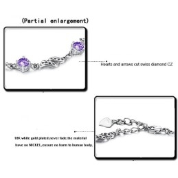 Βραχιόλι Τιτανίου Εξαιρετικής Ποιότητας Με Επιπλατινωμένη Και Διαμάντι