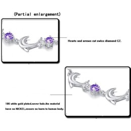 Γυναικείο Βραχιόλι Τιτανίου Με Επιπλατινωμένο Σκελετό Σε Σχήμα Δελφινιού, Εγγυημένης Ποιότητας Και Ποσότητας, Με Κρύσταλλο