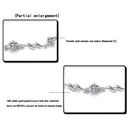 Γυναικείο Βραχιόλι Τιτανίου Με Επιπλατινωμένο Μωβ Σκελετό Και Διαμάντι, Εγγυημένης Ποιότητας Και Ποσότητας