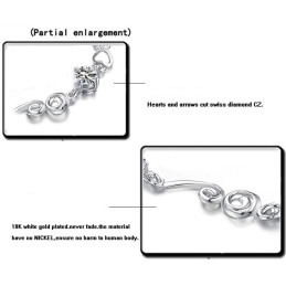 Γυναικείο Βραχιόλι Τιτανίου Υψηλής Ποιότητας Με Μωβ Επιπλατινωμένο Και Διαμάντι