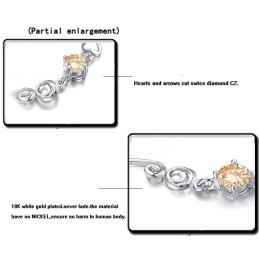 Γυναικείο Βραχιόλι Τιτανίου Υψηλής Ποιότητας Με Μωβ Επιπλατινωμένο Και Διαμάντι