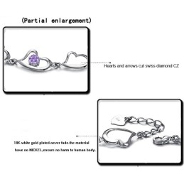 Βραχιόλι Τιτανίου Υψηλής Ποιότητας Με Επιπλατινωμένη Και Γυναικεία Καρδιά Και Διαμάντι