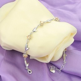 Πλήρεις Προδιαγραφές Γυναικείου Βραχιολιού Τιτανίου Με Επιπλατινωμένη Και Διαμάντι