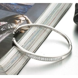 Αξιόπιστη Ποιοτική Γυναικεία Επιπλατινωμένη Βραχιόλι Τιτανίου Με Διαμάντι