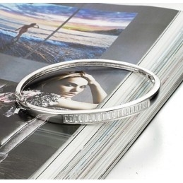 Αξιόπιστη Ποιοτική Γυναικεία Επιπλατινωμένη Βραχιόλι Τιτανίου Με Διαμάντι