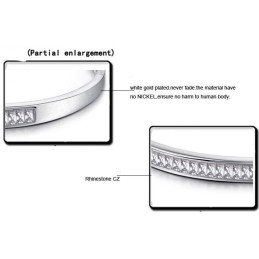 Αξιόπιστη Ποιοτική Γυναικεία Επιπλατινωμένη Βραχιόλι Τιτανίου Με Διαμάντι