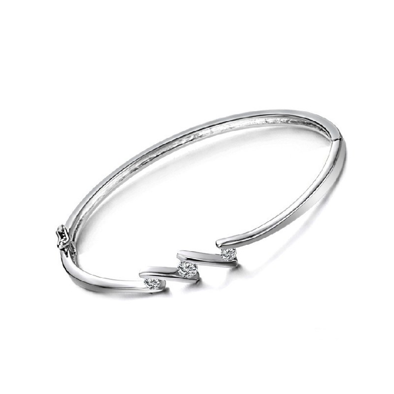 Βραχιόλι Τιτανίου Με Επιπλατινωμένη Επιπλατίνα Και Στρας, Εγγυημένης Ποιότητας Και Ποσότητας Για Γυναίκες, Χωρίς Υποαλλεργικές Ε