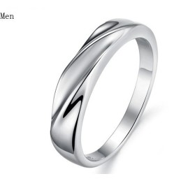 Υψηλής Ποιότητας Συνοπτικό Δαχτυλίδι Τιτανίου Με Επιπλατινωμένη Για Εραστές