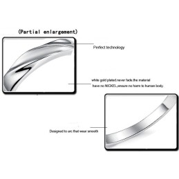 Υψηλής Ποιότητας Συνοπτικό Δαχτυλίδι Τιτανίου Με Επιπλατινωμένη Για Εραστές