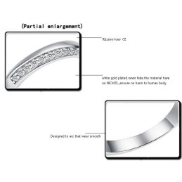 Γυναικείο Δαχτυλίδι Τιτανίου Με Επιπλατινωμένη, Παγκόσμιας Φήμης, Για Εραστές Με Στρας