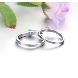 Δαχτυλίδι Τιτανίου Με Επιπλατινωμένη Και Εγγύηση Ποιότητας Και Ποσότητας Για Εραστές Με Στρας