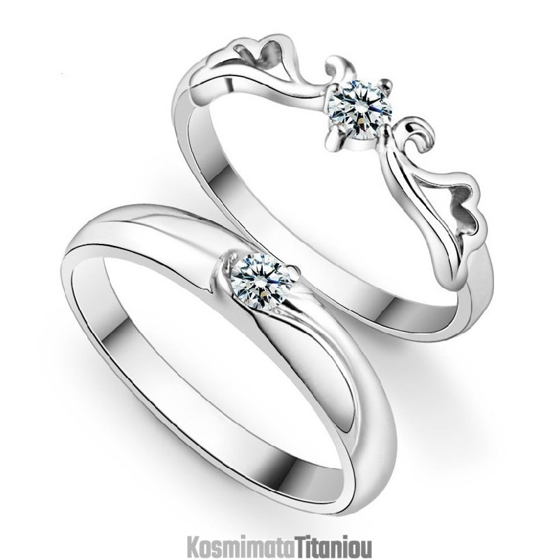 Δαχτυλίδι Τιτανίου Με Επιπλατινωμένη Και Εγγύηση Ποιότητας Και Ποσότητας Για Εραστές