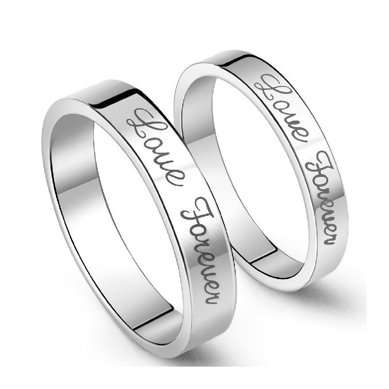 Δαχτυλίδι Τιτανίου Με Επιπλατινωμένη Ανώτερης Ποιότητας Για Εραστές