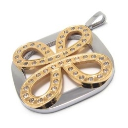 Μενταγιόν Από Τιτάνιο Fashion Four Leaves Clover - Free Chian