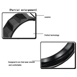 Μεγάλη Ποικιλία Από Μαύρο Κεραμικό Δαχτυλίδι Βολφραμίου