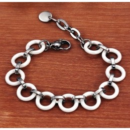 Η Βασίλισσα Της Ποιότητας Γυναικείο Βραχιόλι Από Λευκό Κεραμικό Βολφραμίου