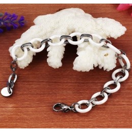 Η Βασίλισσα Της Ποιότητας Γυναικείο Βραχιόλι Από Λευκό Κεραμικό Βολφραμίου