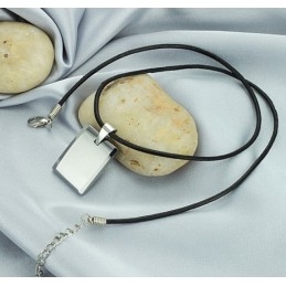 Υψηλής Ποιότητας Αρσενικό Κολιέ Από Κεραμικό Βολφραμίου Με Κύβο