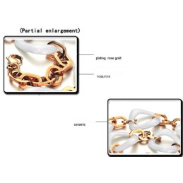 Κολιέ Από Κεραμικό Βολφραμίου Με Επιμετάλλωση Εγγυημένης Ποιότητας Και Ποσότητας Από Ροζ Χρυσό