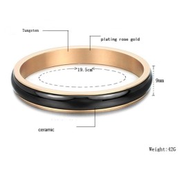 Υψηλής Ποιότητας Μαύρο Κεραμικό Βραχιόλι Βολφραμίου