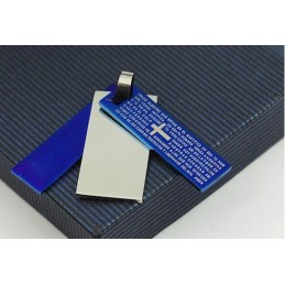 Δημοφιλές Ανδρικό Μενταγιόν Τιτανίου Τριών Καρτών - Δωρεάν Αλυσίδα