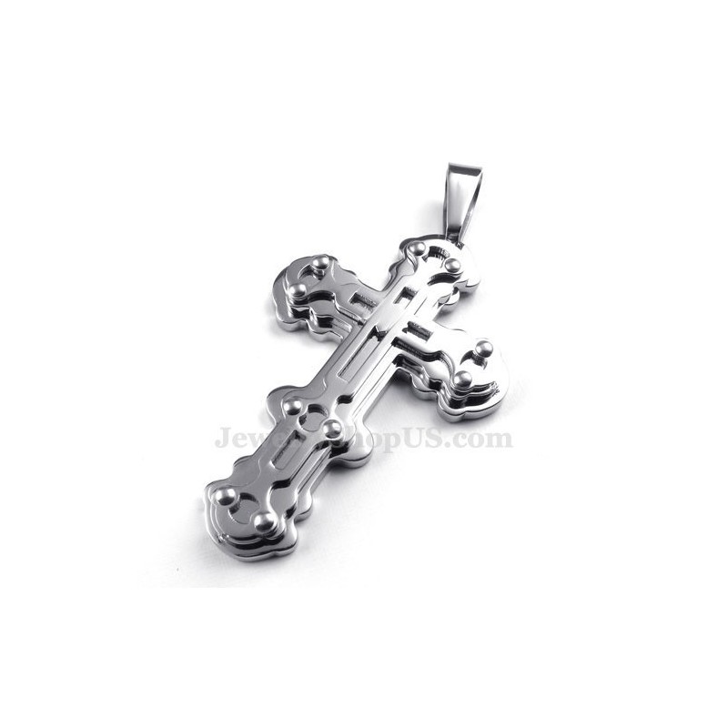 Εξαιρετικό Ανδρικό Κολιέ Με Σταυρό Από Ασήμι Και Τιτάνιο (Δωρεάν Αλυσίδα)