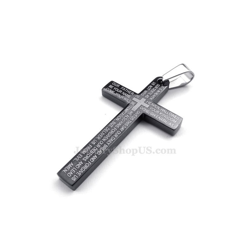 Κολιέ Με Μαύρο Σταυρό Από Τιτάνιο Scripture (Δωρεάν Αλυσίδα) Κολιέ Με Μαύρο Σταυρό Από Τιτάνιο Scripture (Δωρεάν Αλυσίδα)