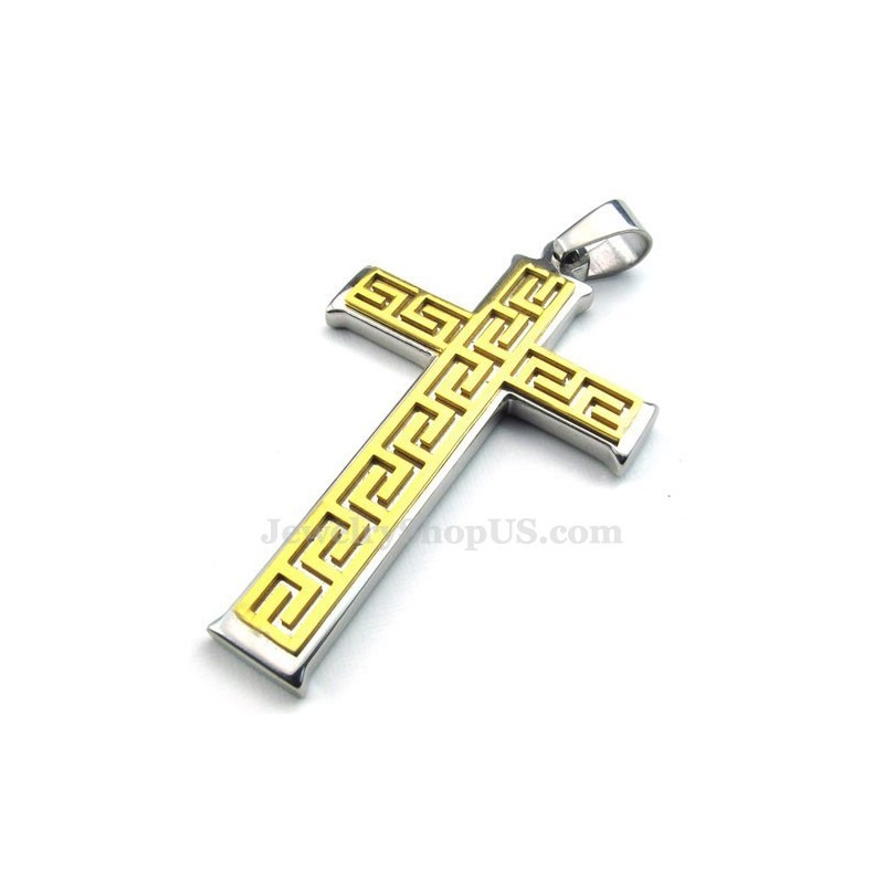 Ανδρικό Κολιέ Με Σταυρό Από Τιτάνιο (Δωρεάν Αλυσίδα)