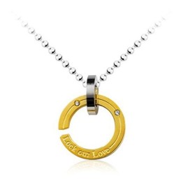 Μενταγιόν Από Τιτάνιο Look Our Love Circle - Δωρεάν Αλυσίδα