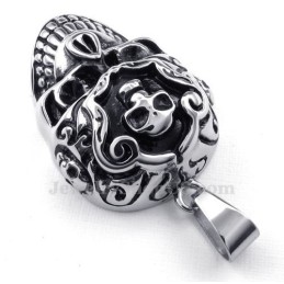 Κομψό Κολιέ Με Κρανίο Από Τιτάνιο (Δωρεάν Αλυσίδα)